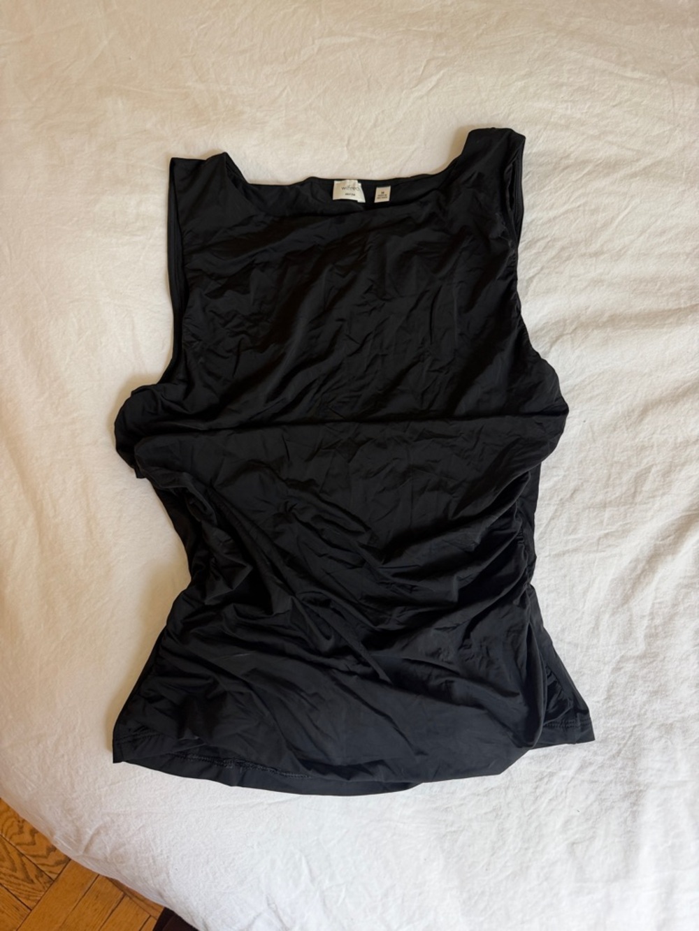 Aritzia Black Ruched Tank Top